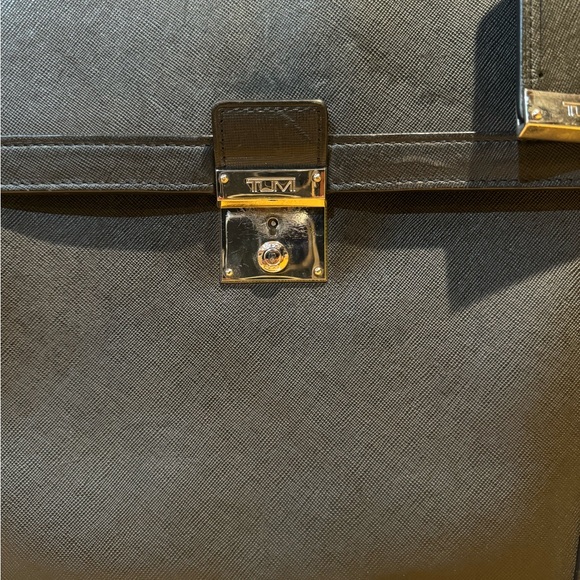 Tumi Mens Leather Strapped Briefcase - Picture 9 of 9